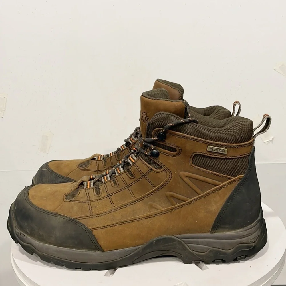 Gravel Gear Mens‎ Work Boots Steel Toe Moc Brown Sz 14M Lace Up 875850/BS-4132